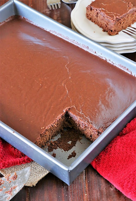 Hershey's Chocolate Syrup Cake with Chocolate Icing Image