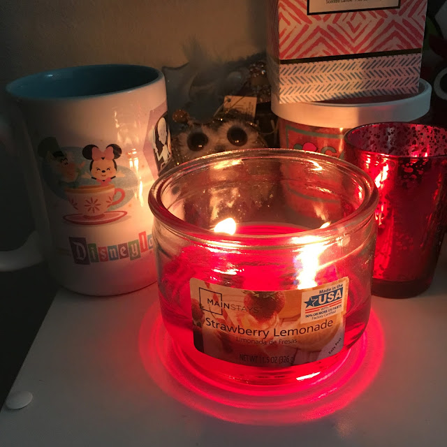 Review Strawberry Lemonade Mainstays & Lemon Cupcake American Home candle { hazearella