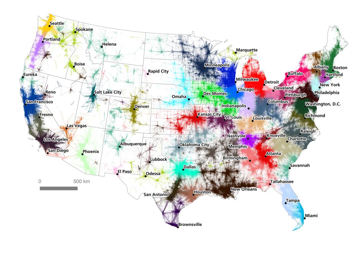 the map shows the 50 megaregions in the u s and the areas that make them up most as you may notice are centered around major cities like chicago the map shows the 50 megaregions in the u s and the areas that make them up most as you may notice are centered around major cities like chicago
