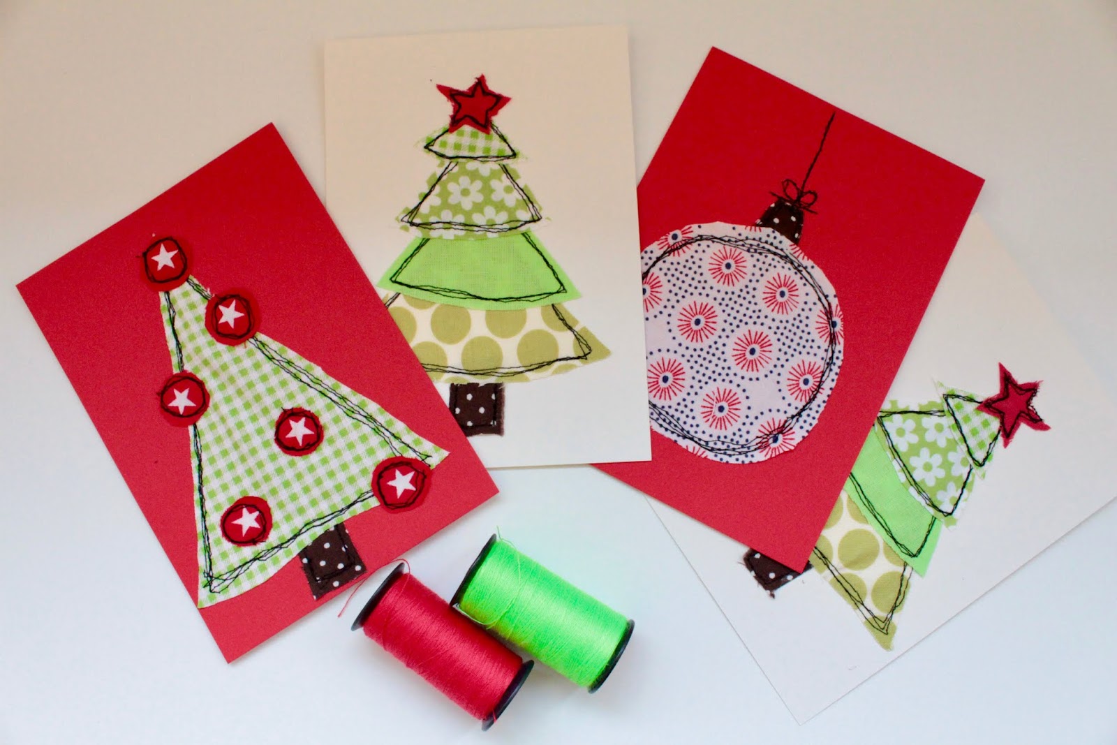 Herzenssachen: Weihnachtskarten nähen..... Herzenssachen: Weihnachtskarten nähen.....