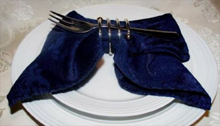 Folding napkins is eco friendly and fun - Holiday Ideas