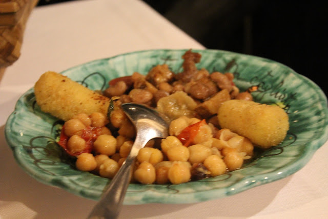 Beans, chickpeas, and potato croquettes at La Tagliata, Positano, Italy