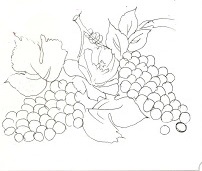 uvas e rosas