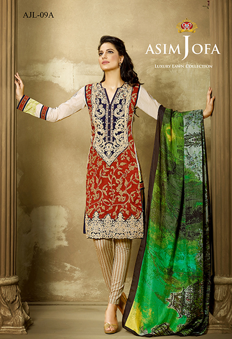 Asim Jofa Luxury Summer Lawn Collection 2016 Guardians Clothes