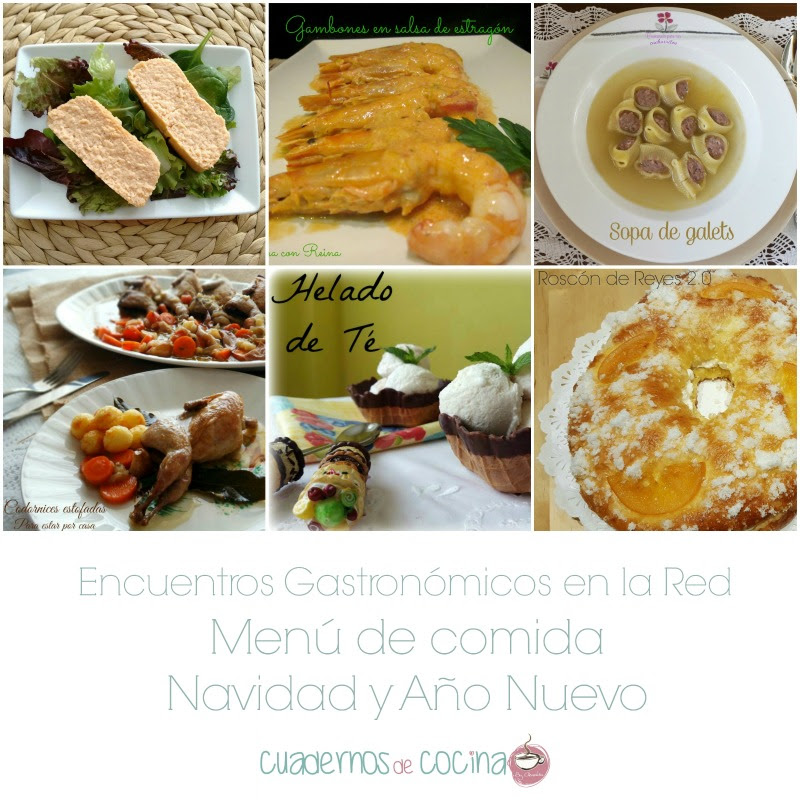 componente cuenca micro Cuadernos de cocina: Encuentros Gastronómicos en la Red. Menú de comida para  Navidad y Año Nuevo