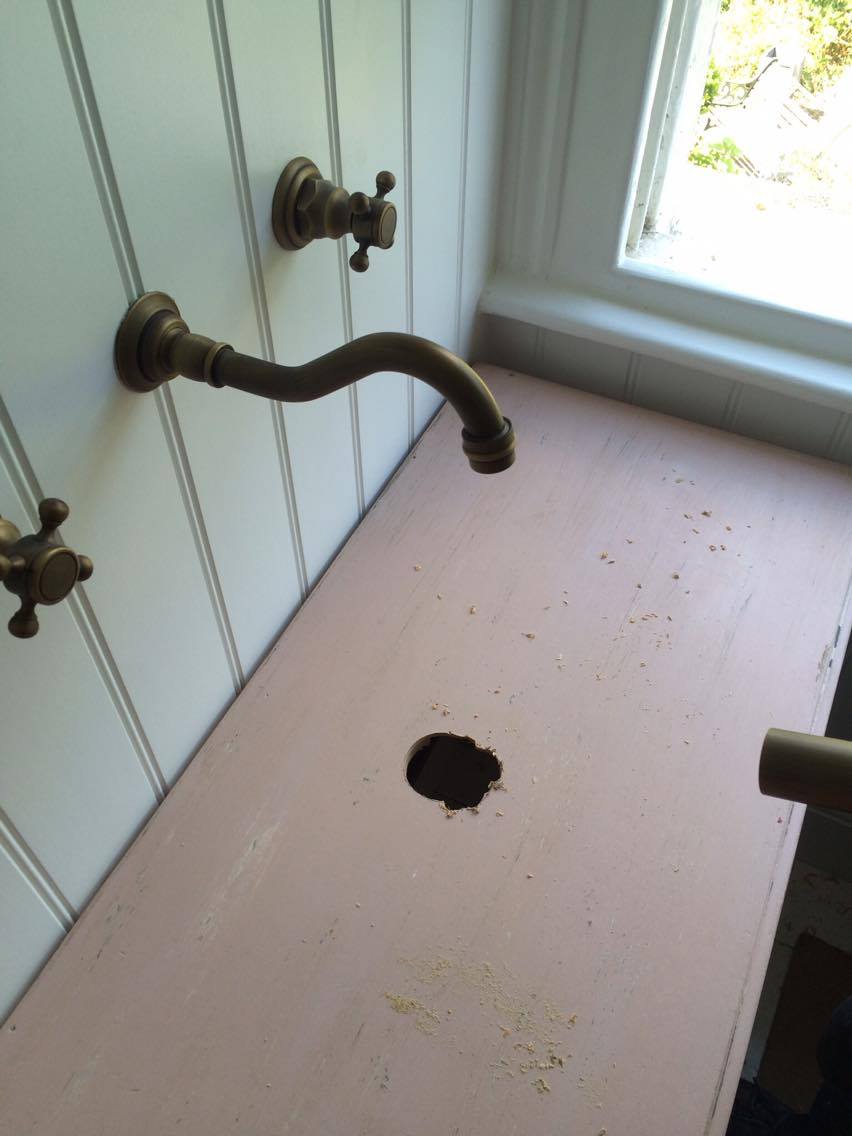 Makeover Turning a chest of drawers into a bathroom sink unit