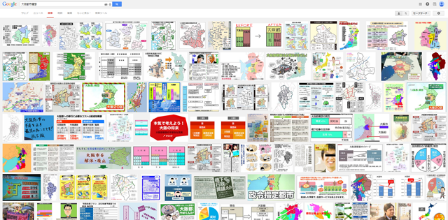 「大阪都構想」Googleイメージ検索結果の例