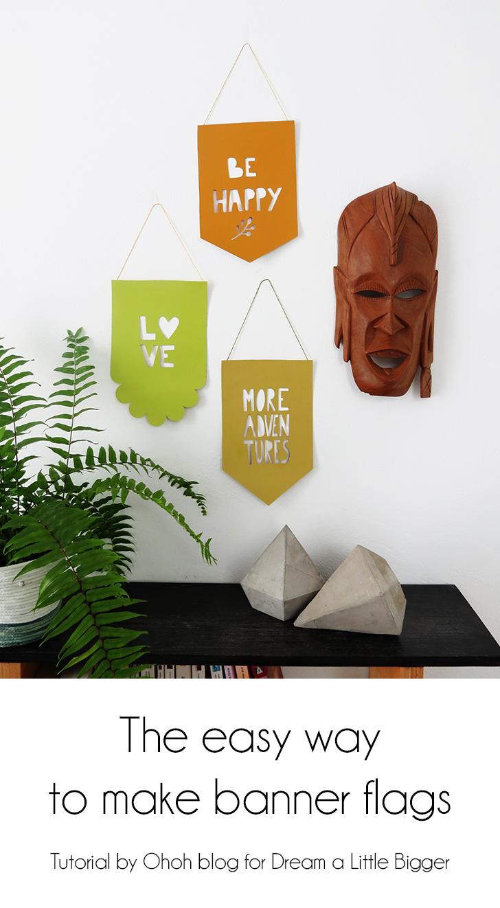 How to make a quick wall art banner flag Ohoh Blog