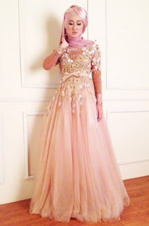 Model Kebaya Muslim Dari Bahan Brokat Contoh Long Dress Brokat Muslim Desain Mewah Dan Elegan