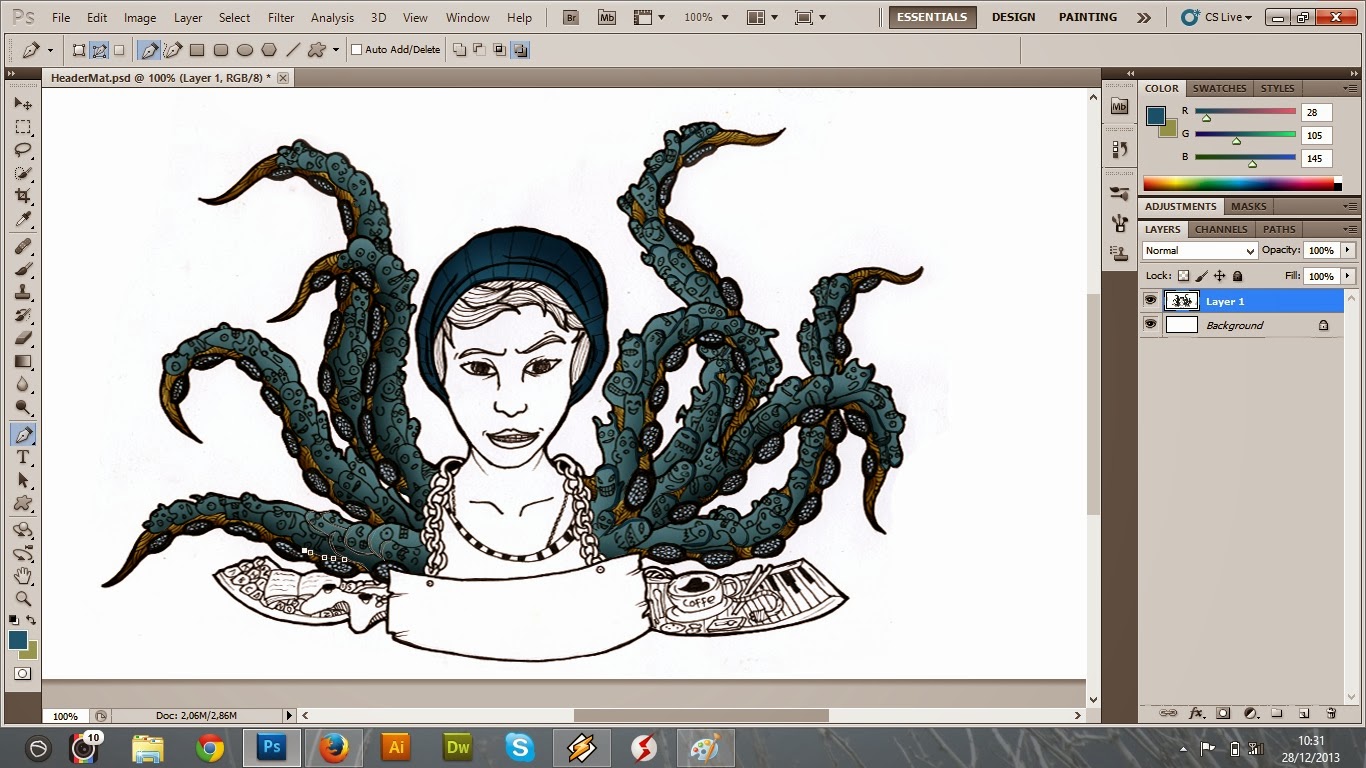 Artwork Doodling With Octopus Blog Header Shakti Nugroho