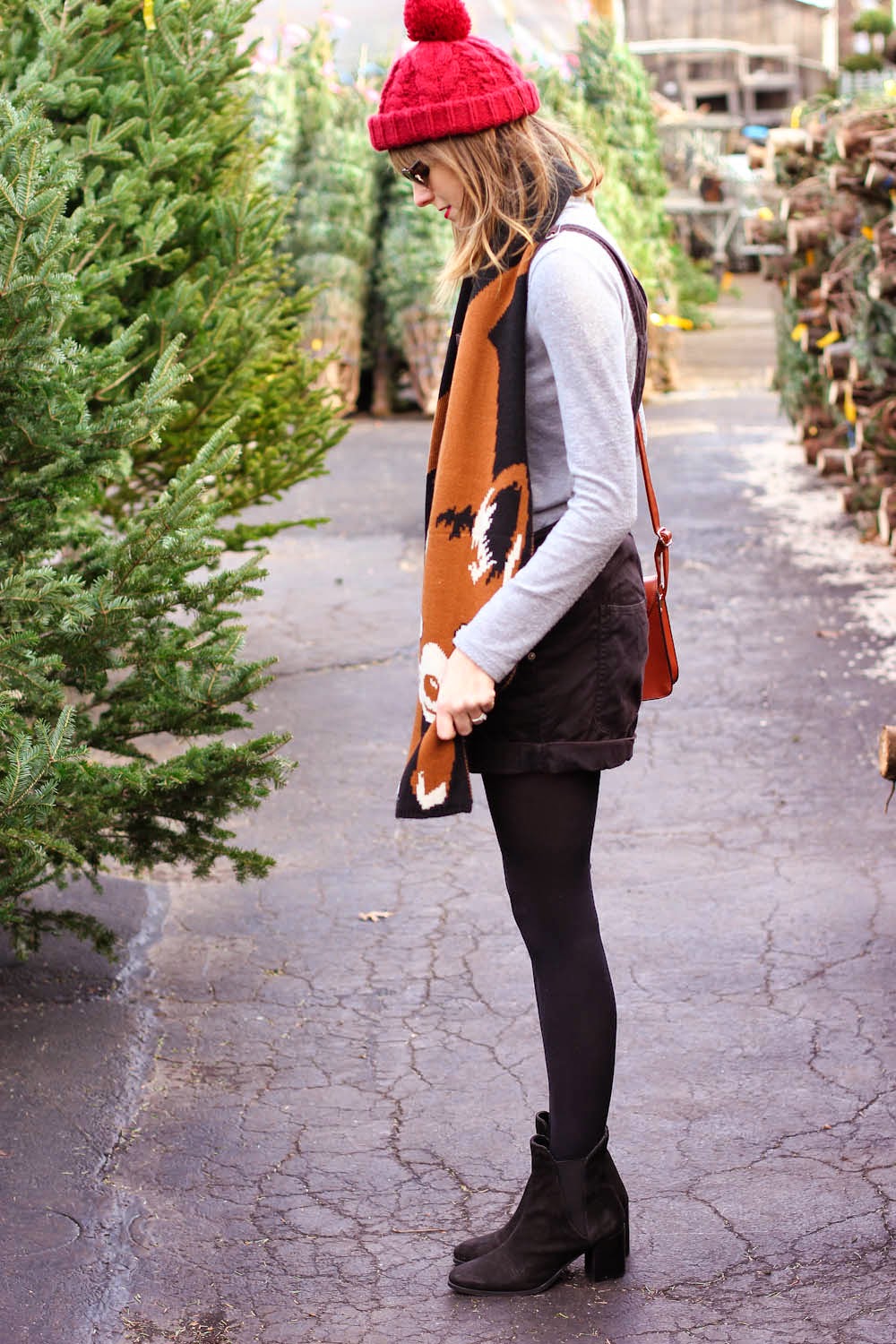 forever21 grey turtleneck, black vintage overalls, christmas tree shopping outfit, vintage fashion blog, nyc vintage blog forever21 grey turtleneck, black vintage overalls, christmas tree shopping outfit, vintage fashion blog, nyc vintage blog