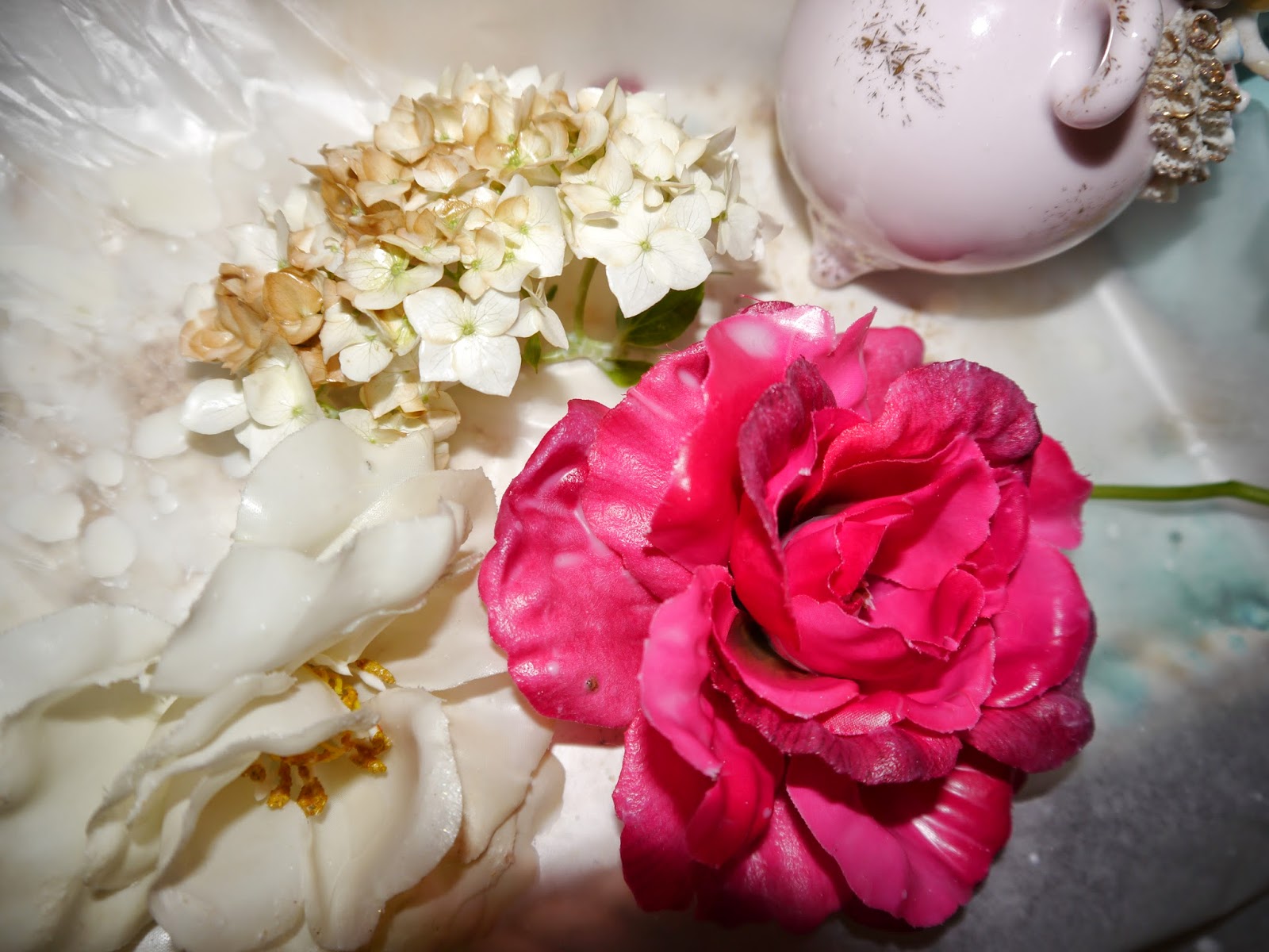 Suzy Homefaker Wax dipped Flowers