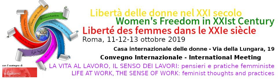 LIBERTÀ DELLE DONNE XXI - CONVEGNO A ROMA ottobre 2019