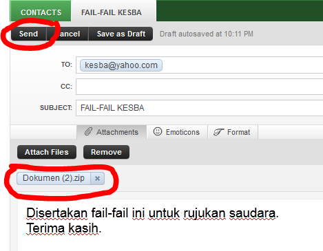 Buletin Kelab KESBA Kolej Matrikulasi Negeri Sembilan: Menghantar Email ...