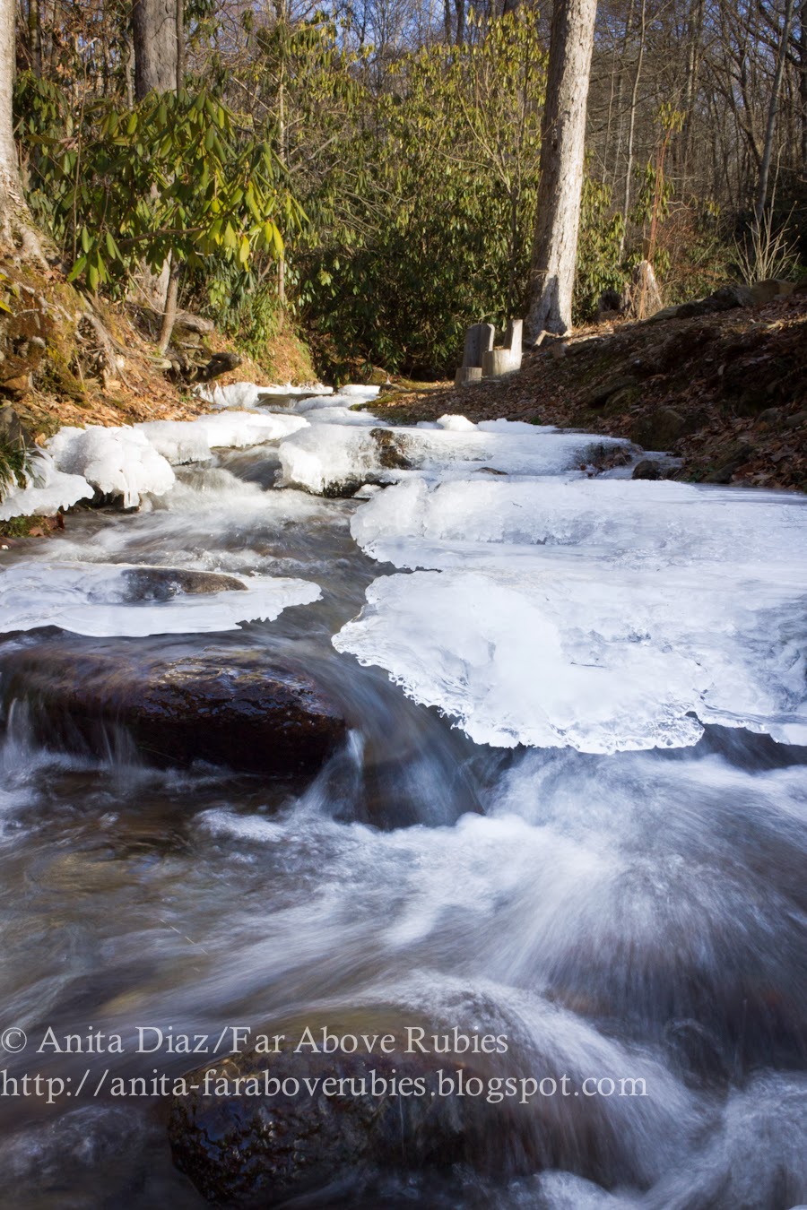 Ice and snow in the mountains