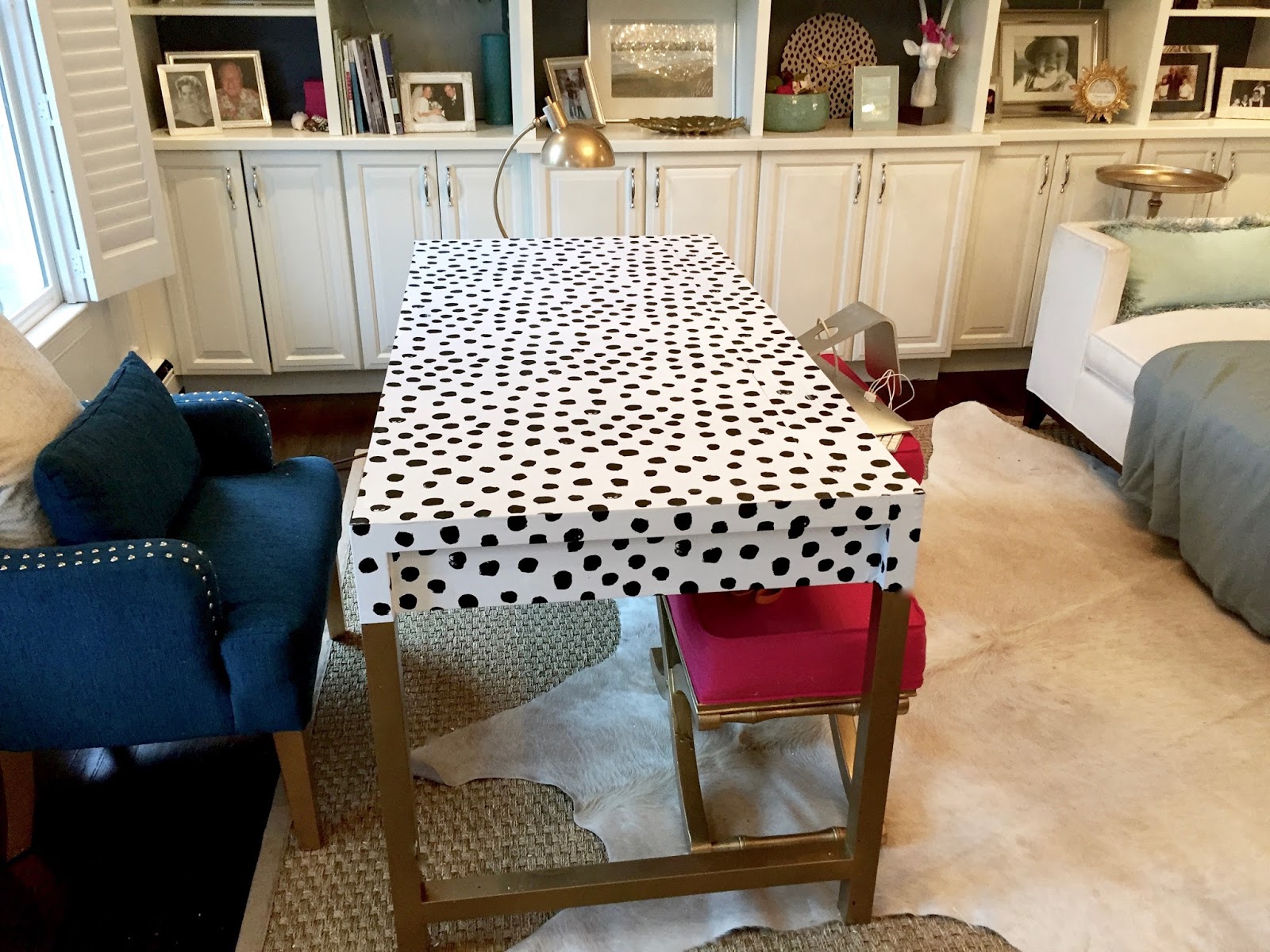 Kate Spade Inspired Desk Diy Wall Paper Modpodge Project