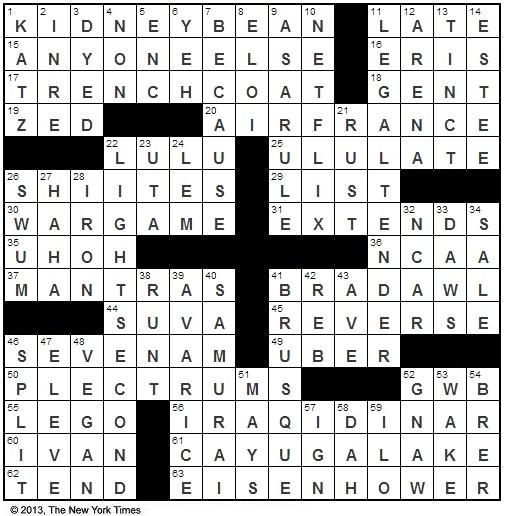 The New York Times Crossword in Gothic: 08.02.13 — TGIF