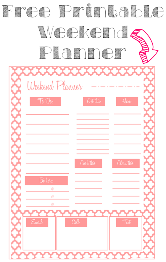 RnlMusings Printable Weekend Planner RnlMusings Printable Weekend Planner