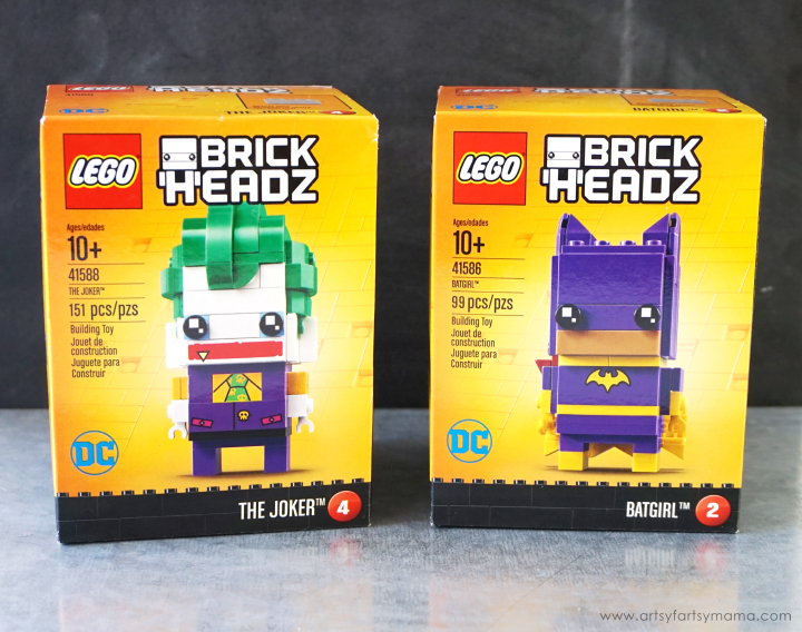Build Batgirl and The Joker BrickHeadz characters from The LEGO Batman Movie!