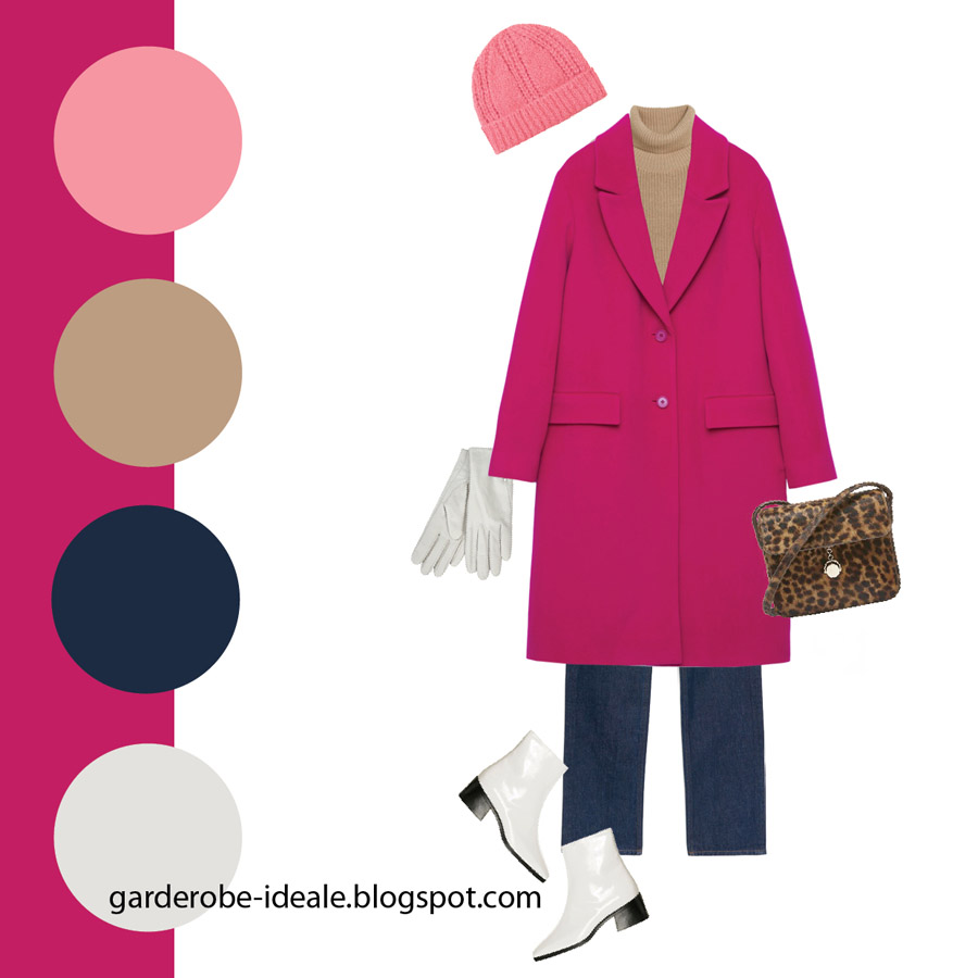 Модные цвета пальто 2024. Сочетание с розовым пальто. Пальто цвета фуксии. Сочетания с пальто цвета фуксии. Образы с ярко розовым пальто.
