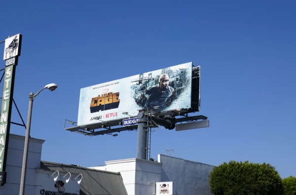 Luke Cage season 2 billboard Beverly Boulevard Luke Cage season 2 billboard