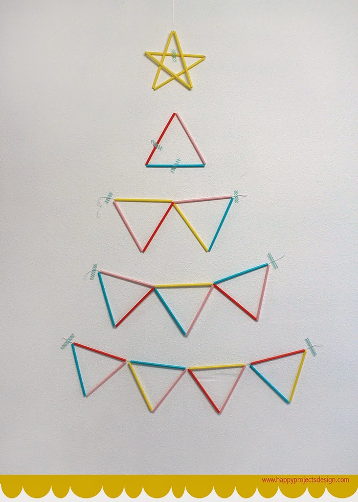 DIY: árbol de navidad alternativo con pajitas DIY: árbol de navidad alternativo con pajitas