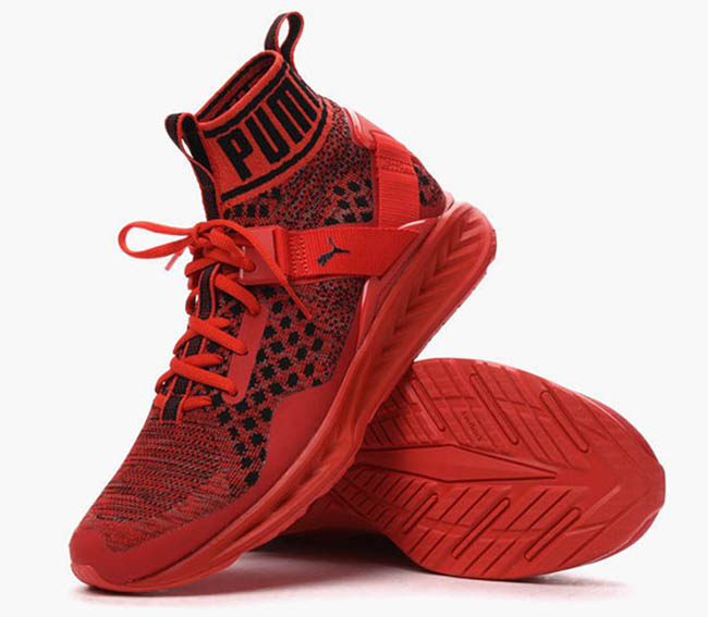 puma ignite flash evoknit red