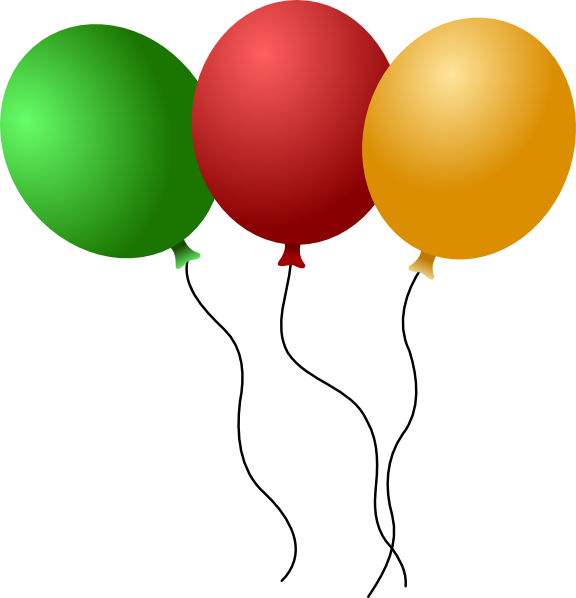 Cartoon Balloon Clipart for birthday preschool party  free clip art