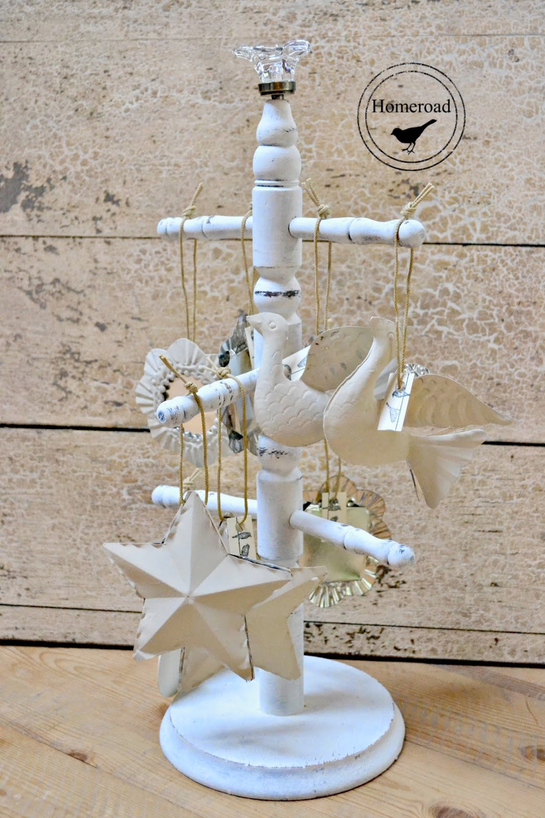 Chalk Painted Metal Christmas Ornaments Homeroad