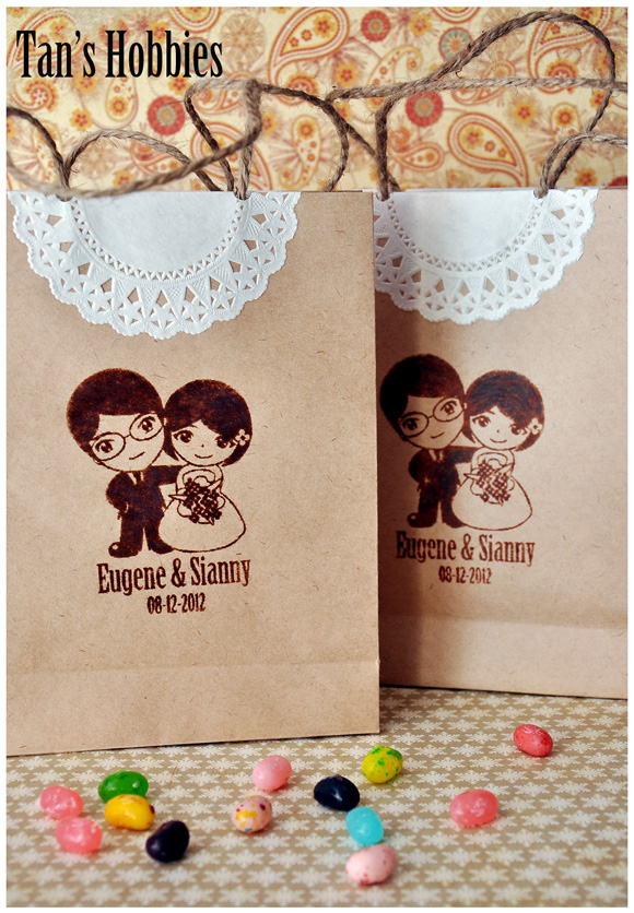 Wedding Favor Candy-Chocolate Paper Bag ~ Tan's Hobbies