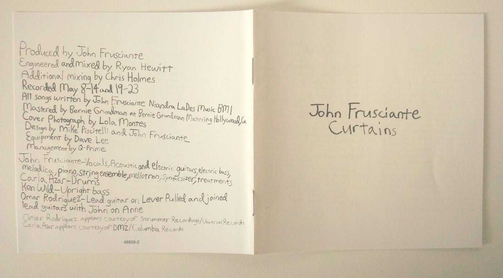 John Frusciante effects Frusciante Collection 12 Curtains