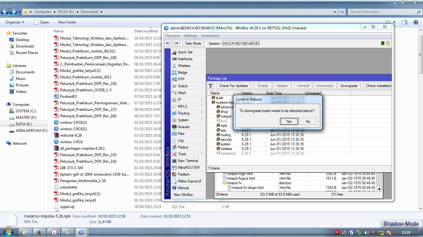 Mikrotik downgrade. Mikrotik downgrade