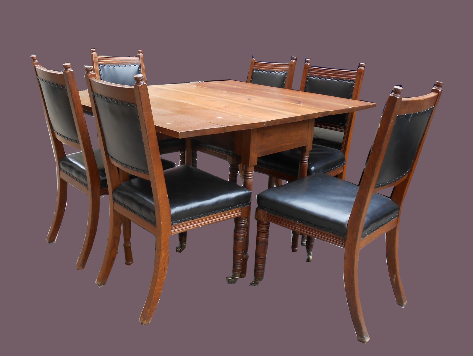 Uhuru Furniture & Collectibles DropLeaf Gateleg Dining Table + Set of