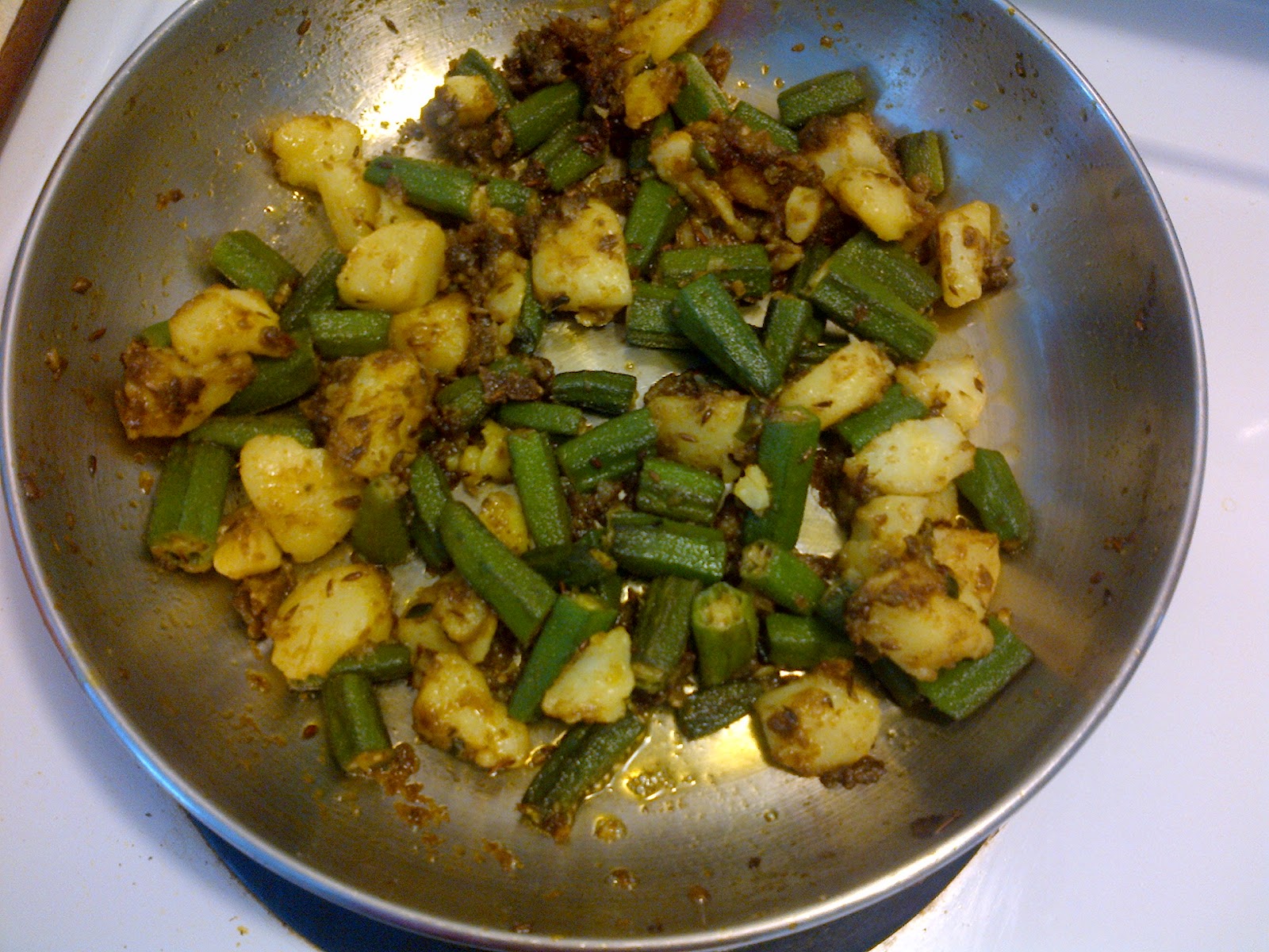 spicy Okra and potato