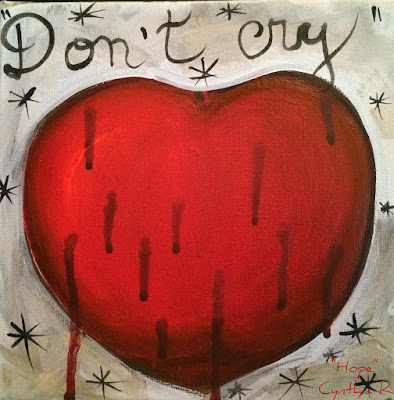 esperanza, hope, corazón sangrando, corazón herido, hurt heart, acrylic painting on canvas, pintura acrílica en canvas
