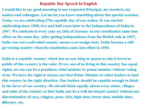 term papers republic day speech in english Online writing resource with over 85,000 term papers and essays to choose from last 10 papers submitted. term papers republic day speech in english Online writing resource with over 85,000 term papers and essays to choose from last 10 papers submitted.