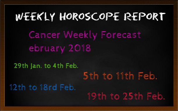 Cancer Weekly Horoscope February 2018
