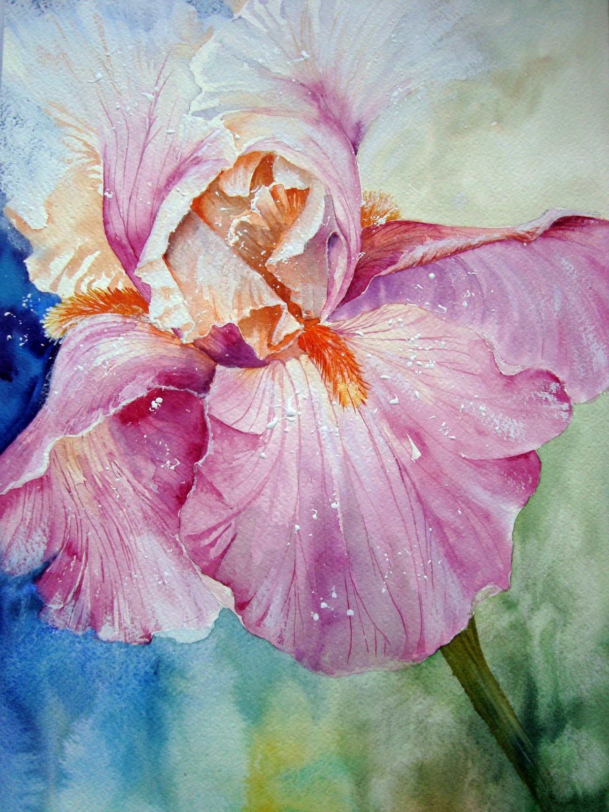 Watercolour Florals: Another Iris