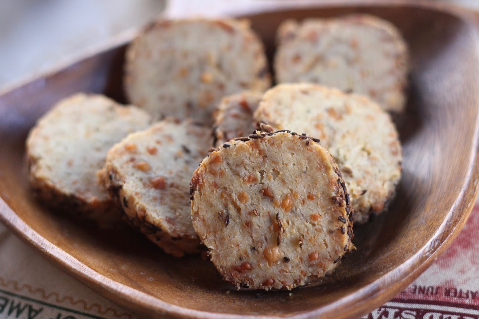 Blue Cheese Parmesan Cumin Seed Shortbread Rounds Diary of a Mad Hausfrau
