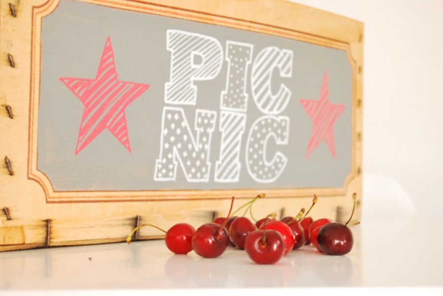 fruit box painted with chalk paint