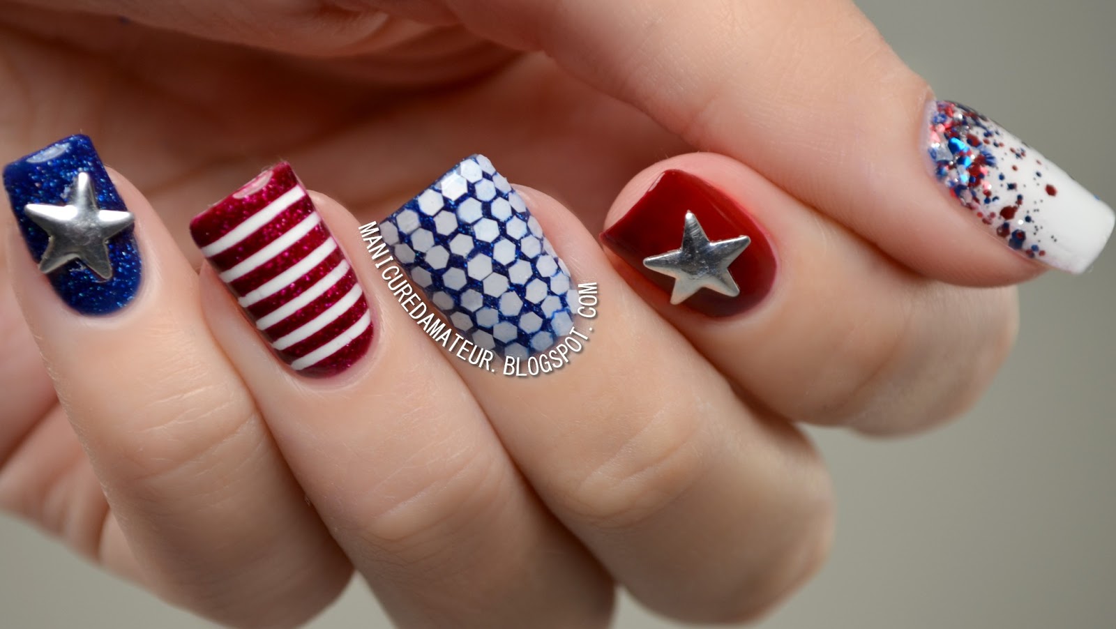 The Manicured Amateur Happy Independence Day! 4th of July Nail Art