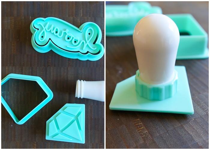 PINK! Hooray and Diamond Stamped Cookies Bake at 350°