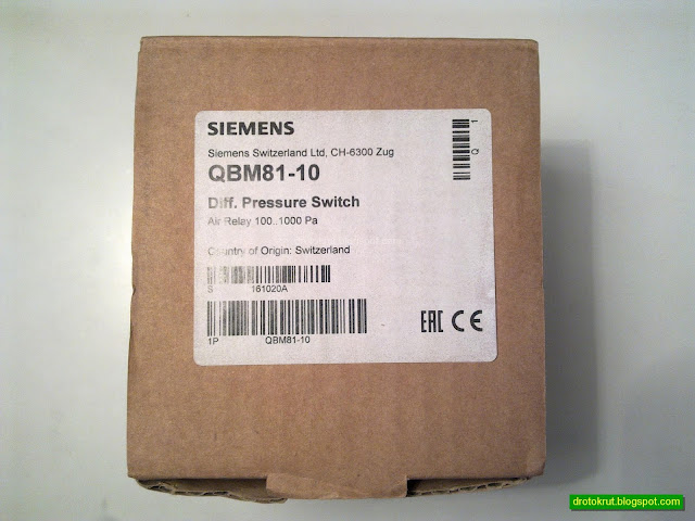 Реле перепада давления Siemens QBM81-10 в коробке