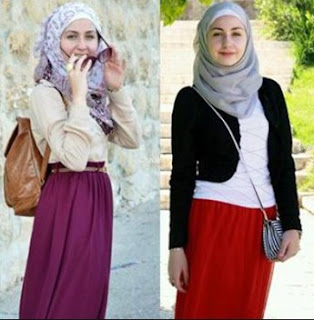 cara berpakaian muslim untuk kuliah yg  modis dan trend  