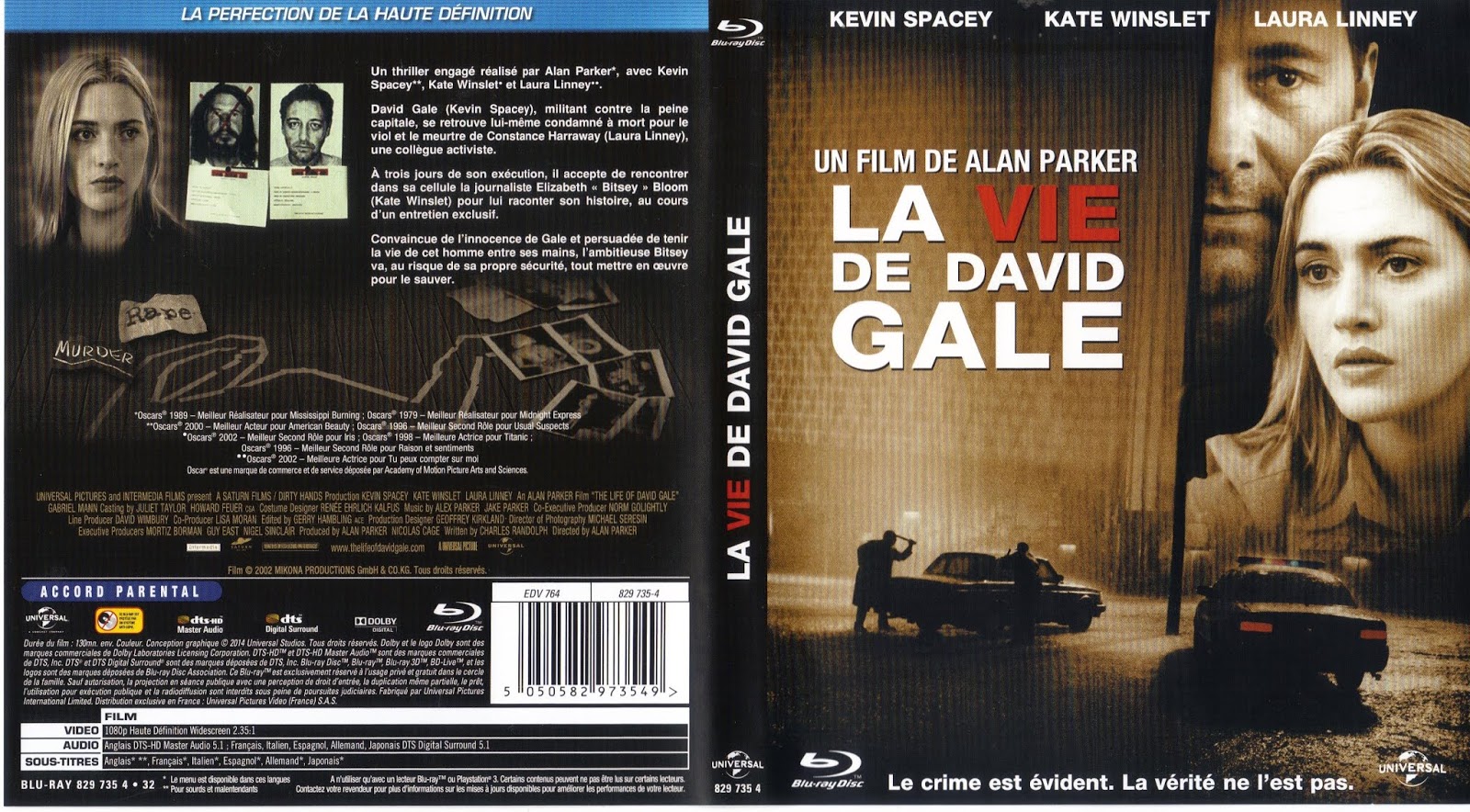 La Vie De David Gale Livre BLU-RAY JAQUETTES BLU-RAY: La vie de David Gale