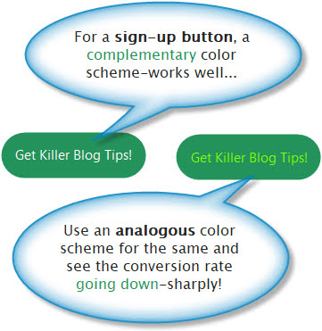 Two green color sign-up buttons