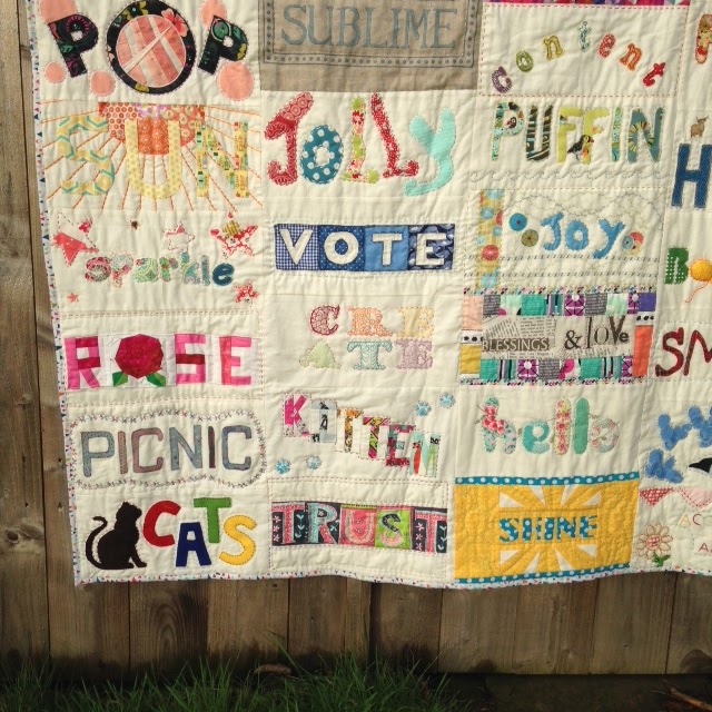 Stitch Gathering Words Quilt 1 • Jo Avery the Blog