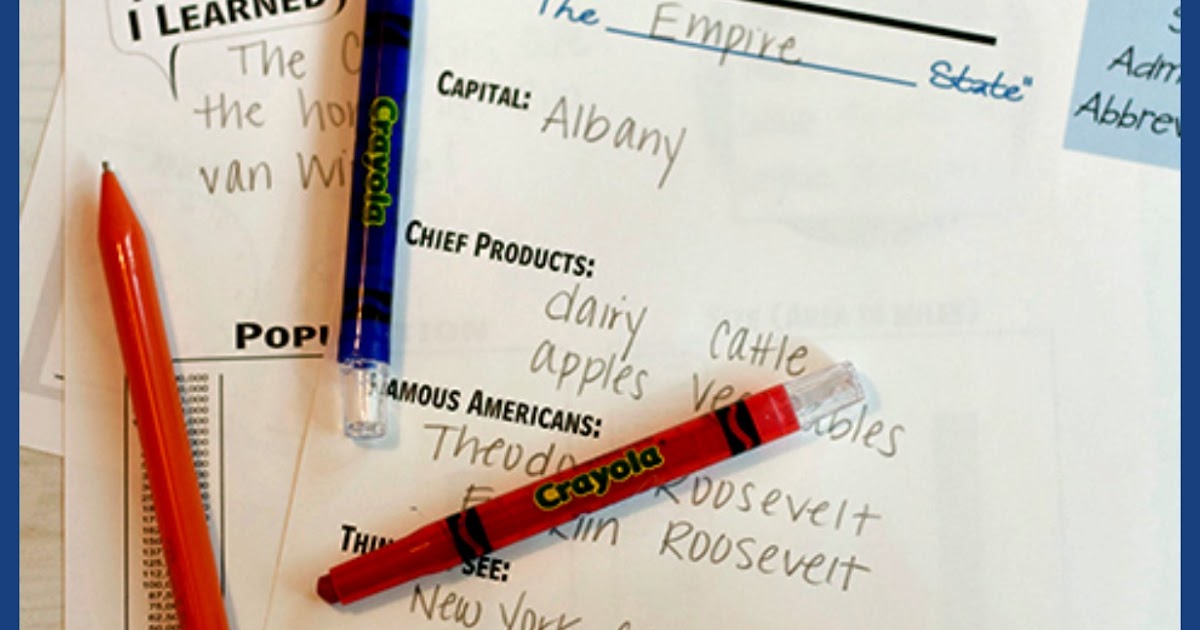 FREE 50 US State Worksheets