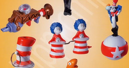 2003 Seuss' Burger King Toy-CAT IN THE HAT " Thing 1&2 Wind up Dr 