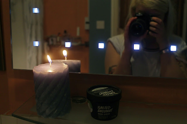 bathroom mirror with LED lights